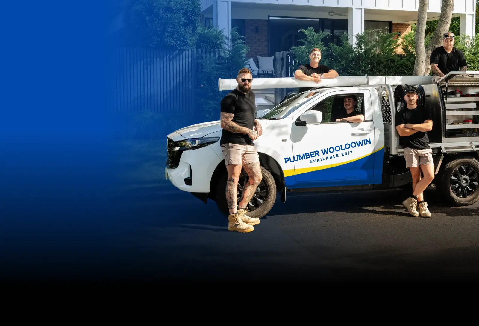 Plumber Wooloowin team with the ute